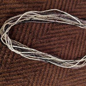 Bead necklace-- handcrafted.
